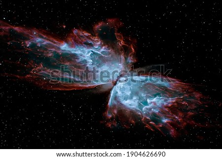 The Butterfly Nebula, dying star nebula, Elements of this image furnished by NASA. Retouched image. 