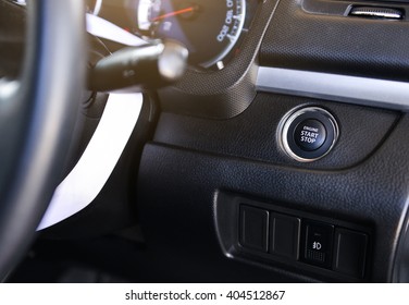 Button of automatic start and stop the engine car - Shutterstock ID 404512867