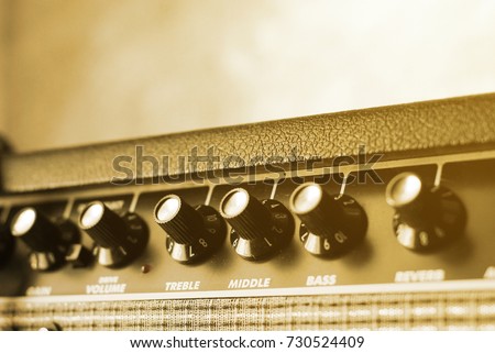 button of guitar amplifier ,warn tone