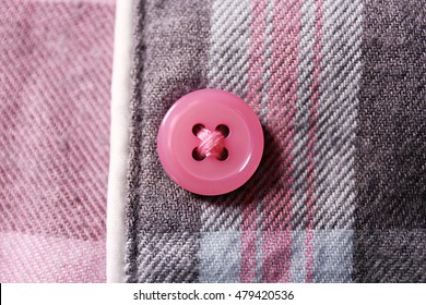 Button On A Shirt Close Up