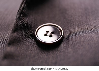 Button On A Shirt Close Up