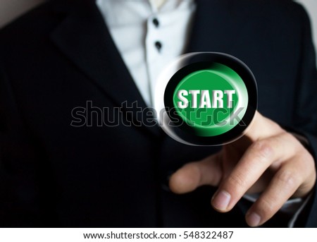 button start business concept