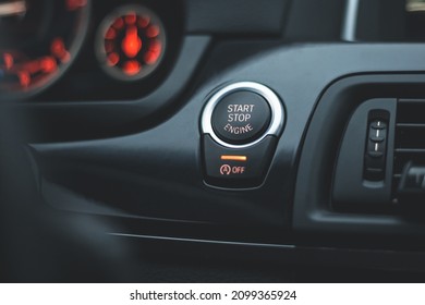 The button for stopping the start of the car engine.