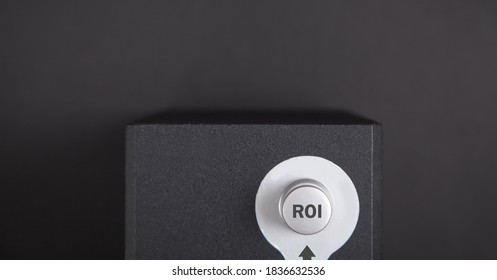 Button with a text ROI. Return On Investment