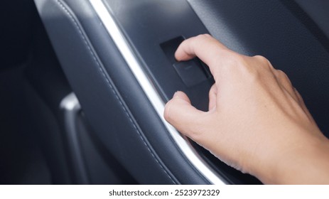 button of window contol in the car. High quality photo