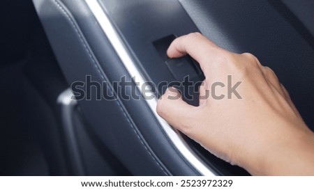 button of window contol in the car. High quality photo
