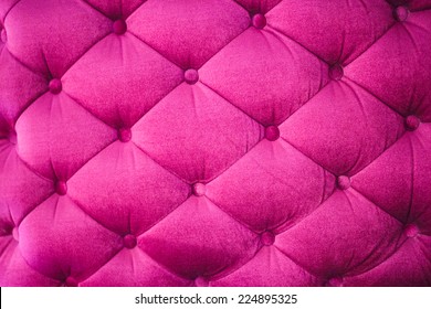 Buttoned On The Pink Velvet Wall