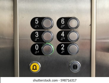 Buttons Of Old Elevator