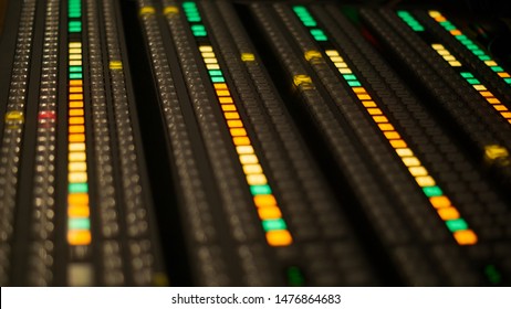 Buttons On A Vision Mixer Broadcasting