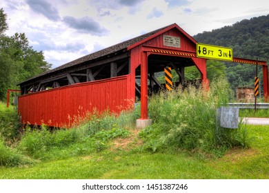 The Buttonwood Covered Bridge In Pennsylvania