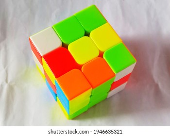 Butuan City Agusan Del Norte Philippines - March 31, 2021: A Rubik's Cube