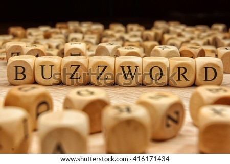 BUZZWORD word written on wood block
