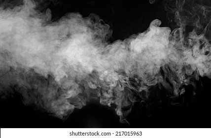 B&w Abstract Smoke On A Dark Background
