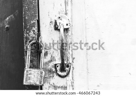 B&W Old door lock door locks doors 