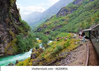 By the train across Scandinavian mountains - Shutterstock ID 46200856