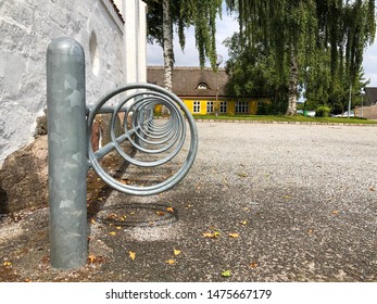 Bycicle Parking Place Near Old Building, Denmark