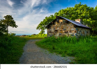Byrds Nest Shelter on Hawksbill Summit, in Shenandoah National Park, Virginia.