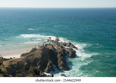 Byron Bay area showing Little Wategos beach and  Cape Byron the most easterly point in Australia.