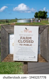 Byron Bay, NSW, Australia, 3-29-2021: The Farm Byron Bay Shortly After Being Declared A Covid 19 Hotspot