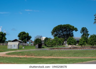 Byron Bay, NSW, Australia, 3-29-2021: The Farm Byron Bay Shortly After Being Declared A Covid 19 Hotspot