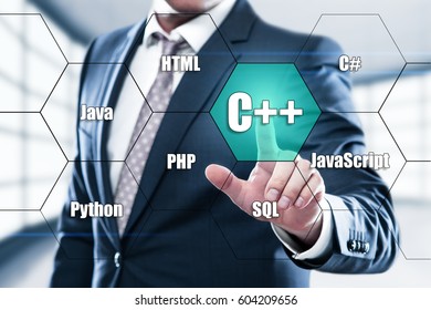 C Plus Programming Language Web Development Coding Concept