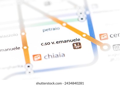 C.so V. Emanuele Station. Naples Metro map.