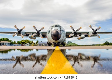 C-130 military transport aircraft of the most beautiful views.