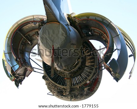 C-17 Military Aircraft Engine Opened Up