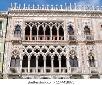 Ca D'Oro Palace Facade, Venice, Italy