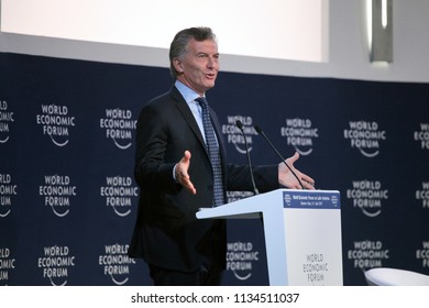 CABA. Buenos Aires / Argentina - 06-04-2017 : The President Of Argentina, Mauricio Macri At WEF LA Forum In Buenos Aires.