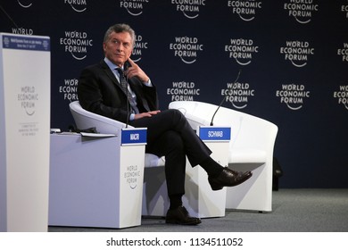 CABA. Buenos Aires / Argentina - 06-04-2017 : The President Of Argentina, Mauricio Macri At WEF LA Forum In Buenos Aires.