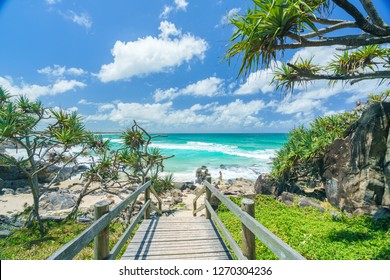 Cabarita Beach In Northern New South Wales (NSW) On A Day With Blue Water