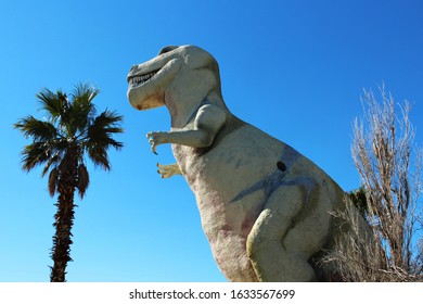 Cabazon, California - May 31 2015: The T-Rex At The Famous Cabazon Dinosaurs.