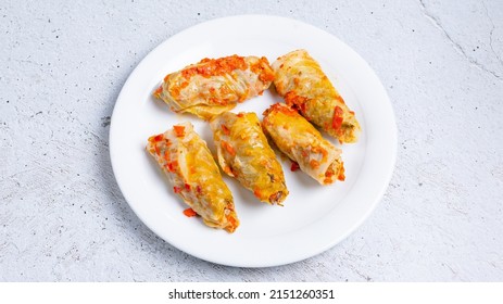 Cabbage Dolma - Stuffed Cabbage Leaves. Azerbaijan Food