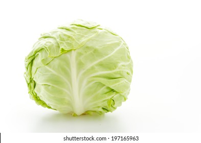 Cabbage Isolated On White