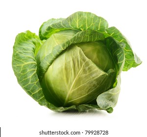 Cabbage Isolated On White