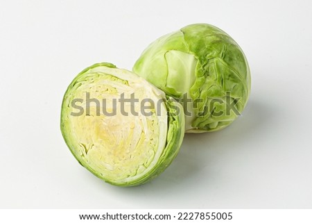 cabbage, mini cabbage, small cabbage isolated on white background