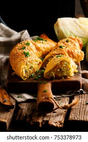 Cabbage Strudel.selective Focus. Style Rustic