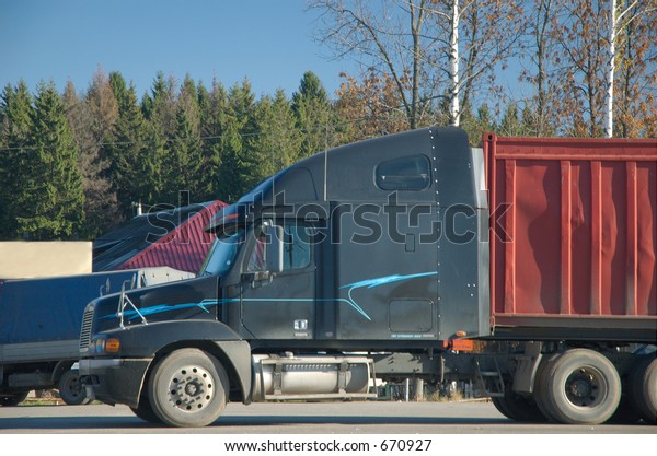 Cabin of a hard\
truck