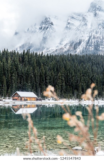 Cabin Lake Louise Banff National Park Stock Photo Edit Now