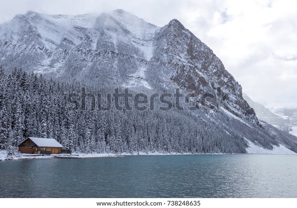 Cabin Lake Louise Banff National Park Stock Photo Edit Now 738248635