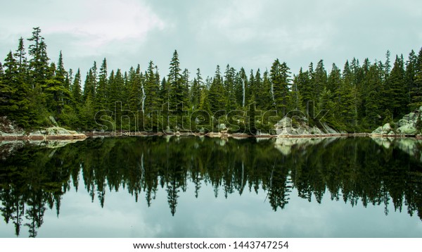 Cabin Lake Near Cypress Mountain Bc Stock Photo Edit Now 1443747254