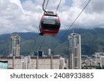 Cabin of the Metrocable system in the San Agustín - Parque Central section in Caracas, Venezuela