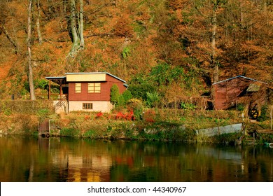 Wood Cabin By Lake Images Stock Photos Vectors Shutterstock