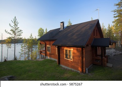 Log Cabin By Lake Stock Photos Images Photography Shutterstock