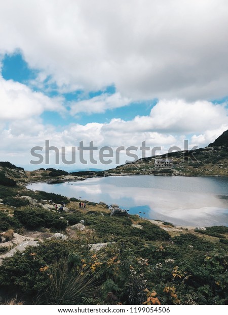 Cabin On Mountain Lake Rila National Stock Photo Edit Now 1199054506