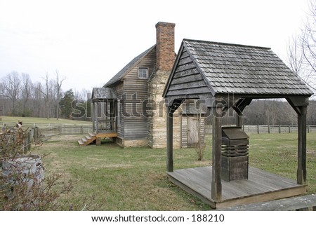 cabin and well-house