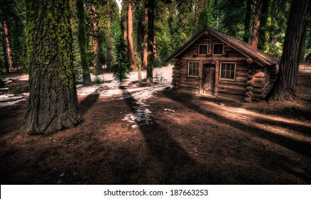 Royalty Free Winter Cabin In The Woods Stock Images Photos