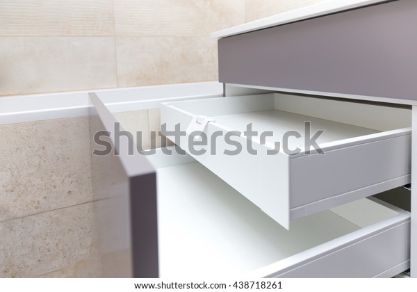 Cabinet Opened Drawers Inner Drawer Bathroom Stock Photo Edit Now