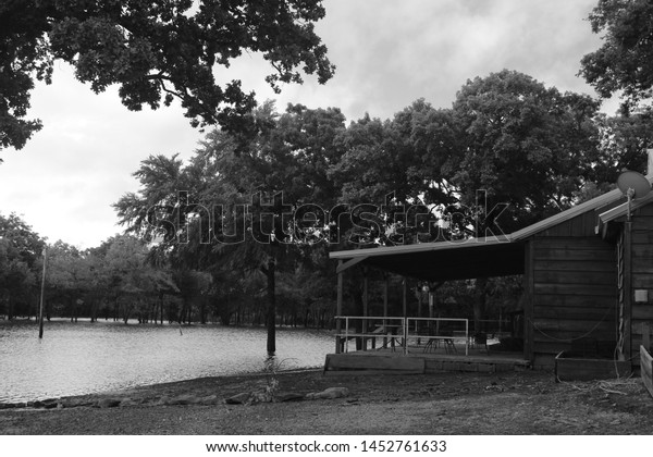 Cabins Ft Gibson Lake Stock Photo Edit Now 1452761633